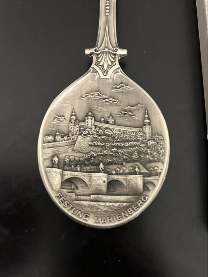 WMF Jahreslöffel 1988 – Festung Marienberg Pewter Spoon - photo 3