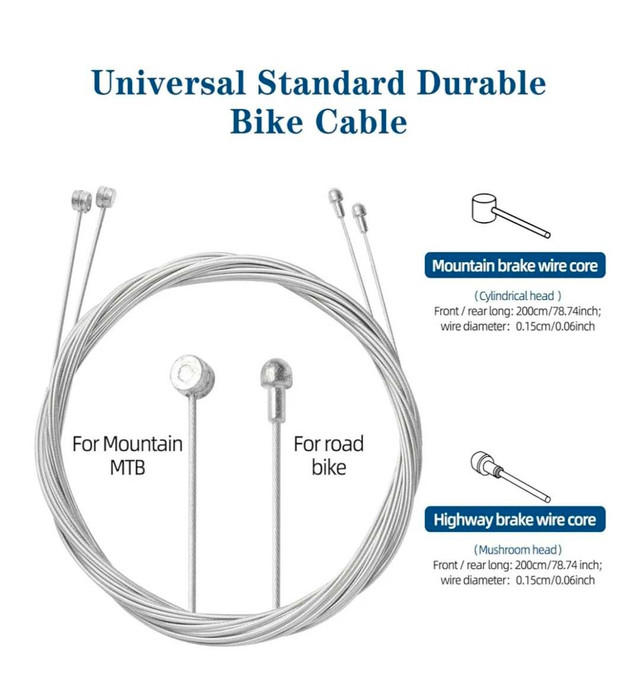 4Pcs Universal Bike Brake Cable Set - photo 3