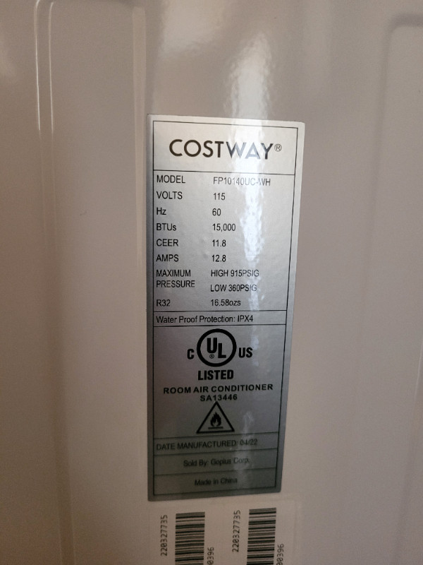 COSTWAY 15000 Btu air conditioner unit - photo 3