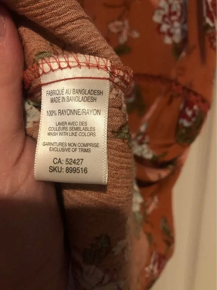 100% RAYON — beautiful sleeveless tops with floral pattern image indicator(3)