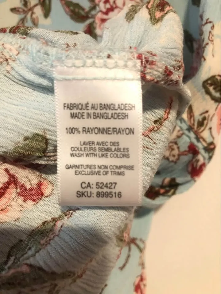 100% RAYON — beautiful sleeveless tops with floral pattern image indicator(7)