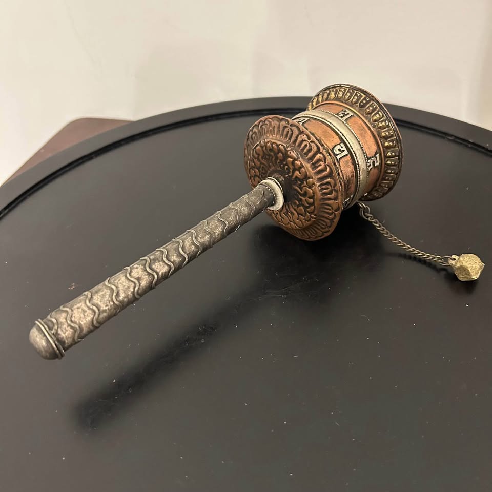 Antique Tibetan Buddhist Handheld Prayer Wheel - photo 4