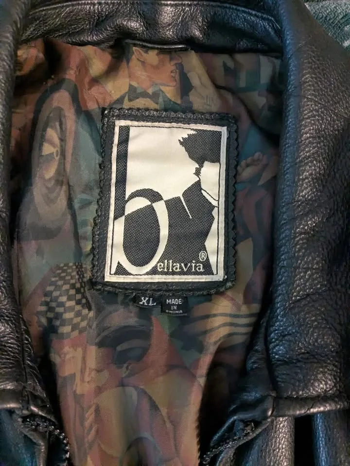 Vintage Bellavia motorcycle leather jacket image indicator(2)