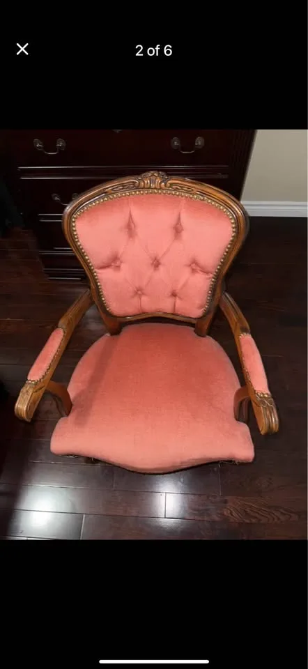 Louis XV style fauteuil armchair with tufted back image indicator(3)