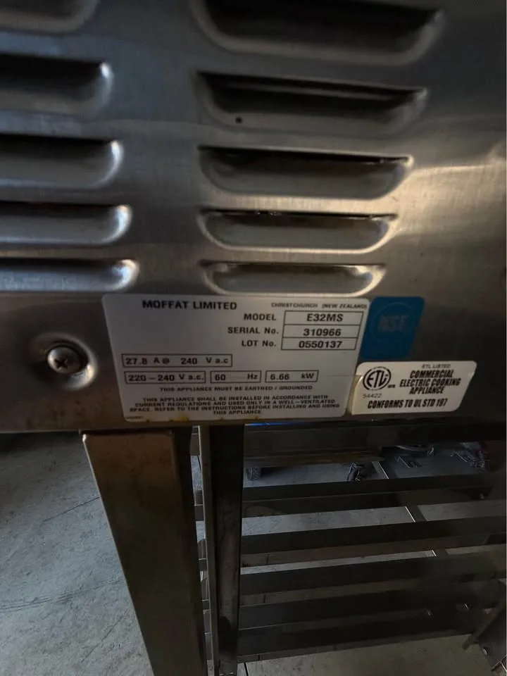 MOFFAT TURBO AIR oven AS IS image indicator(5)