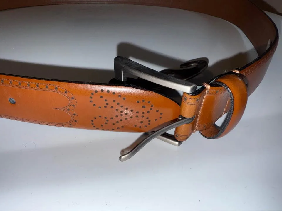 Men’s Genuine Leather Belt - Size 38” image indicator(4)