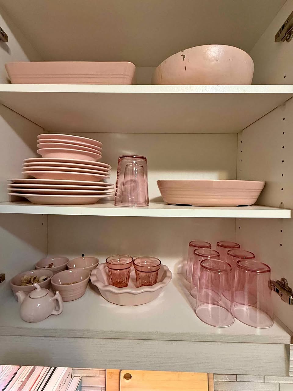 Blush pink dinnerware set - all together