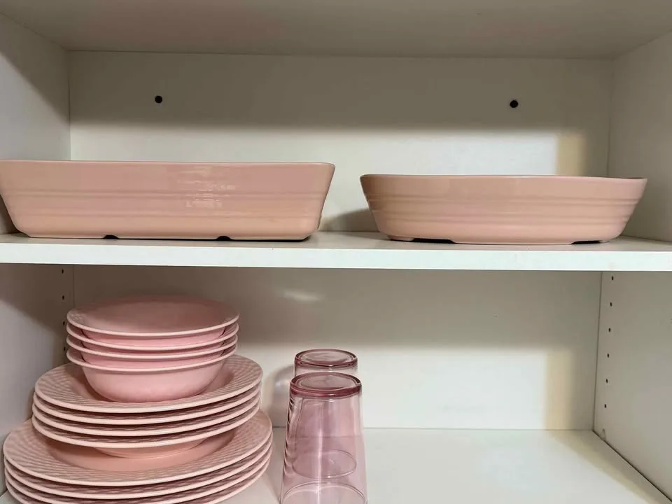 Blush pink dinnerware set - all together image indicator(4)