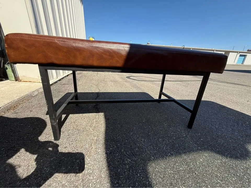 Black and brown leather bench image indicator(2)