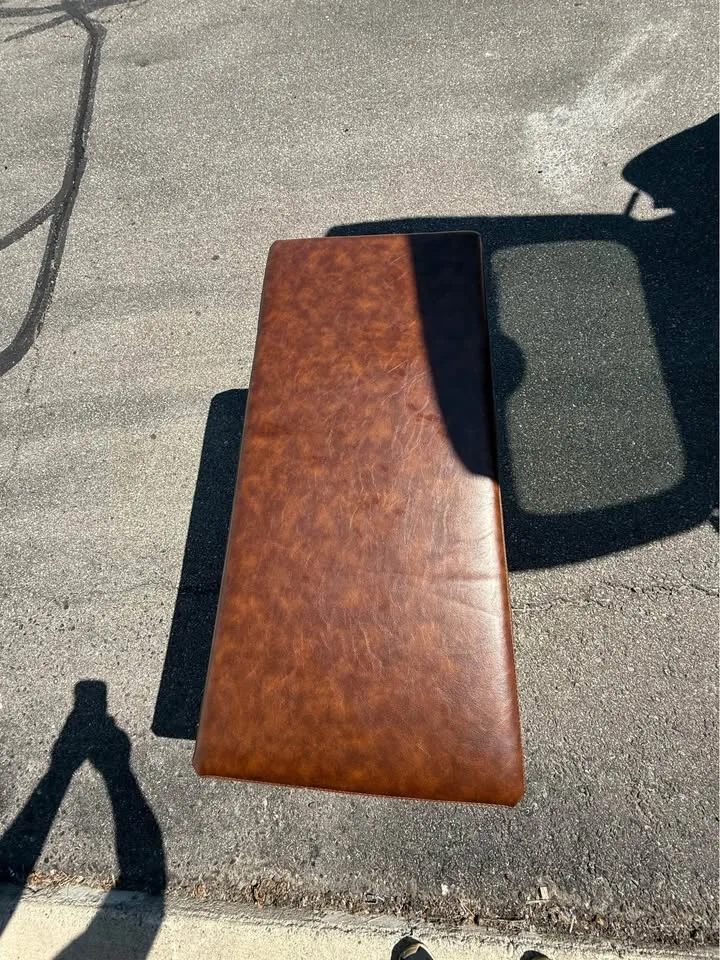 Black and brown leather bench image indicator(4)