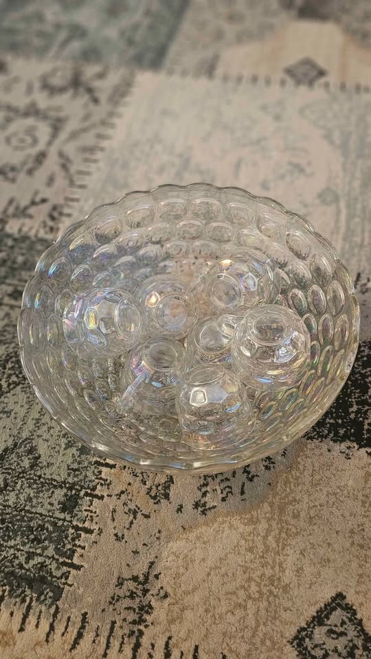 Iridescent Glass Bowl and Cup set MUST GO TODAY!! - photo 2