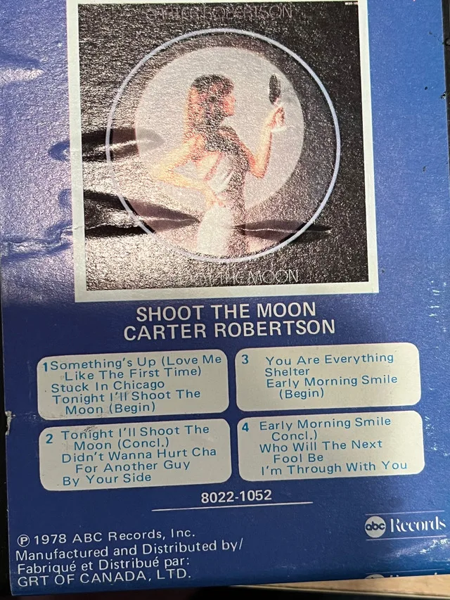 Carter Robertson Shoot the Moon 8-Track Tape image indicator(4)