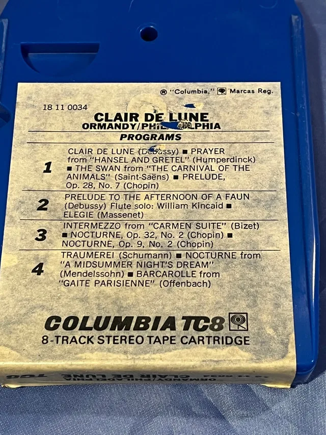 Clair De Lune Ormandy/ Philadelphia 8-Track Tape image indicator(3)