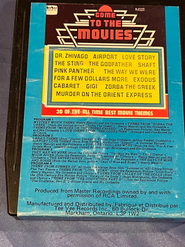 Come to the Movies 8-Track Tape image indicator(3)