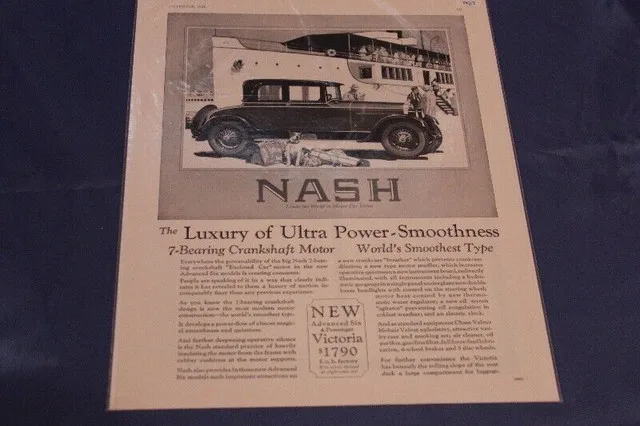 1927 Nash Advanced Six 4-Passenger Victoria Original Ad