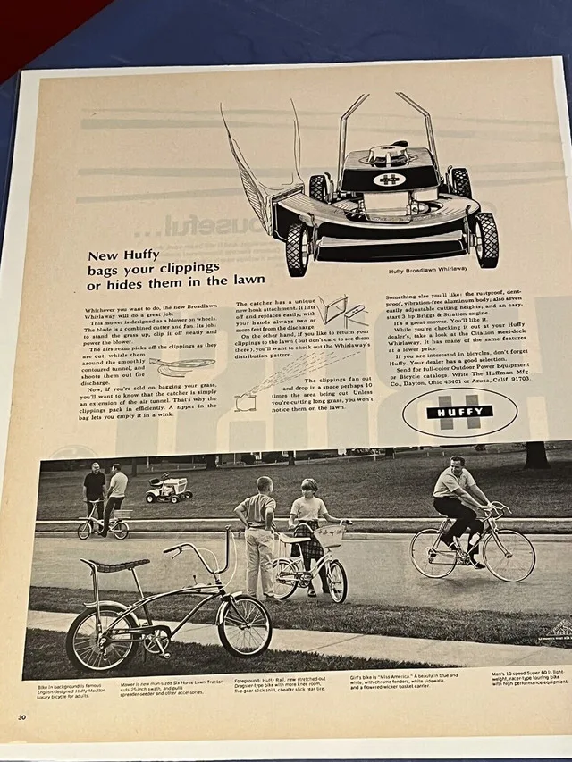 1960's Huffy Original Ad Rail, Miss America