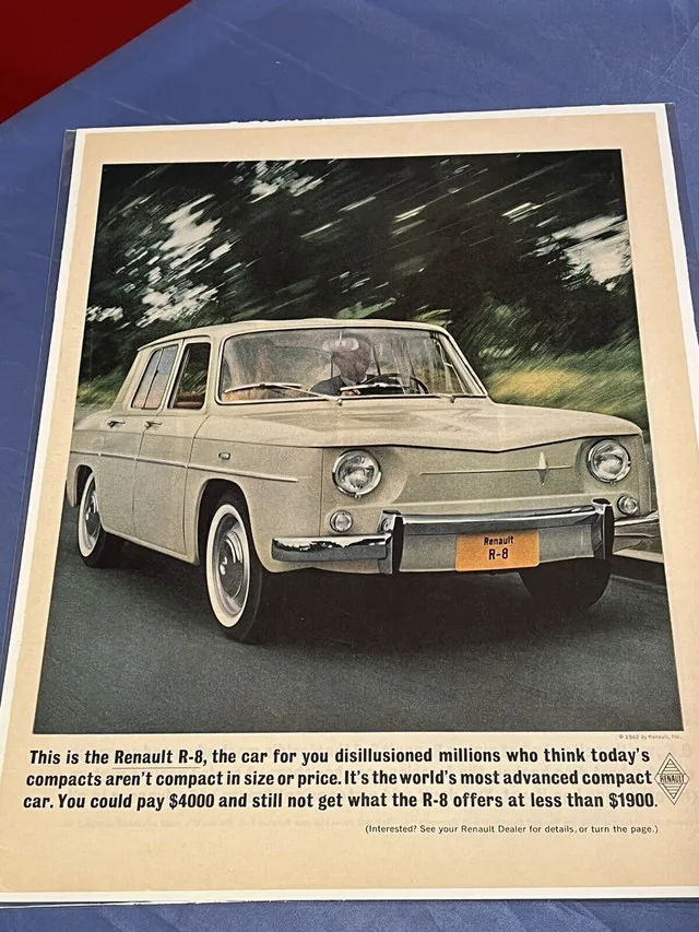 1963 Renault R-8 Original Ad