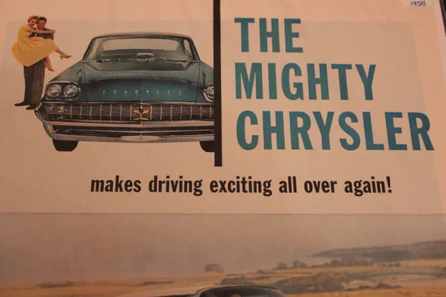 1958 Chrysler Saratoga 4 Door Original Magazine Ad image indicator(3)