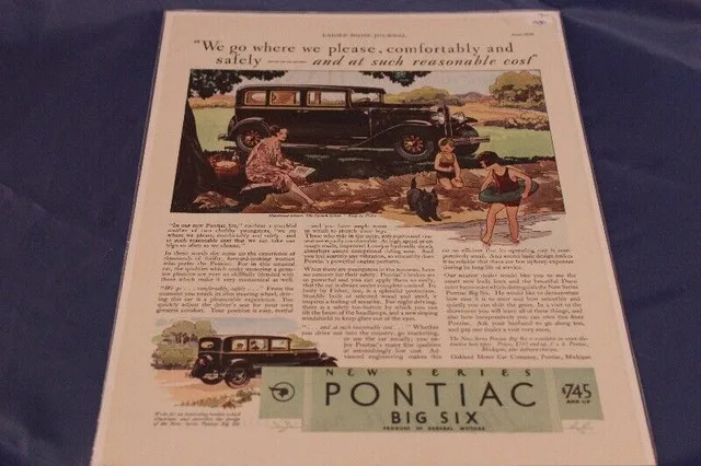 1930 Pontiac Custom Sedan Original Ad
