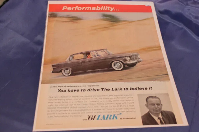 1961 Studebaker Lark Hardtop Original Ad