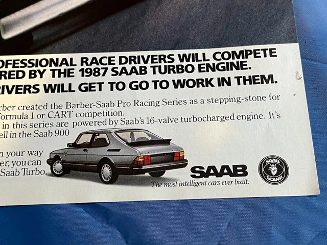 1987 Saab 9000. 900 Turbo Original Ad image indicator(2)