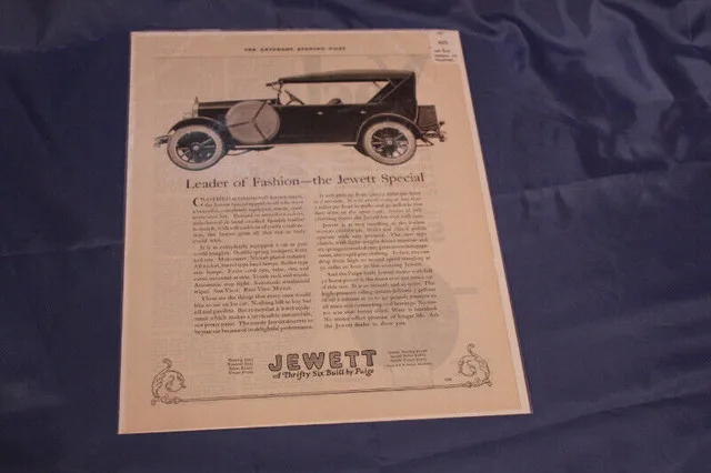 1923 Jewett Special Built by Paige Original Car Ad 2 Pages image indicator(3)