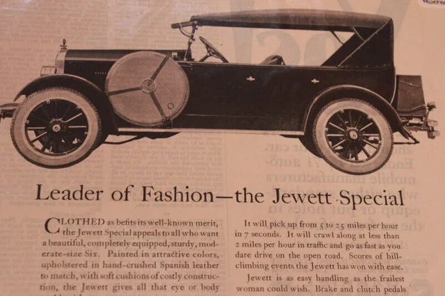 1923 Jewett Special Built by Paige Original Car Ad 2 Pages image indicator(4)
