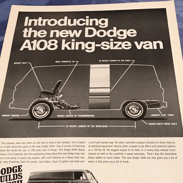 1967 Dodge A108 Van Original Ad image indicator(3)