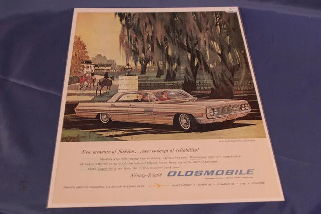 1962 Oldsmobile Ninety-Eight Holiday Sports Sedan Original Ad thumbnail