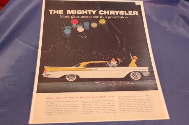 1957 Chrysler Saratoga 2 Door Hardtop Original Magazine Ad thumbnail