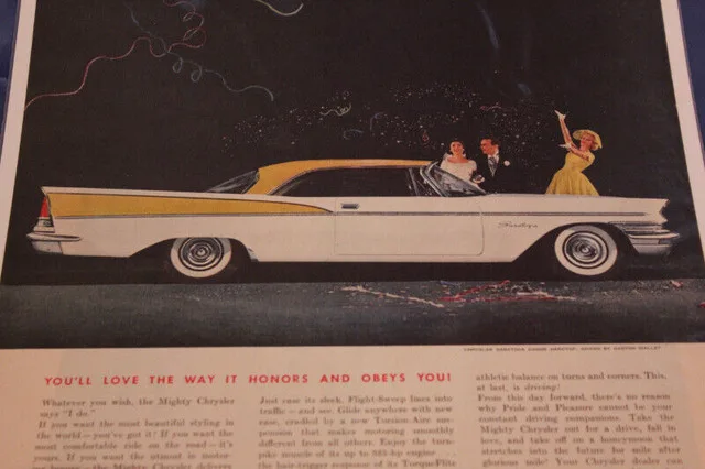 1957 Chrysler Saratoga 2 Door Hardtop Original Magazine Ad image indicator(2)