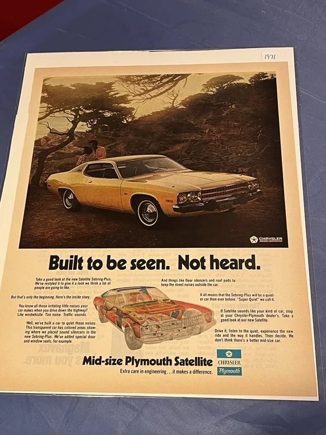 1973 Plymouth Satellite Original Ad thumbnail