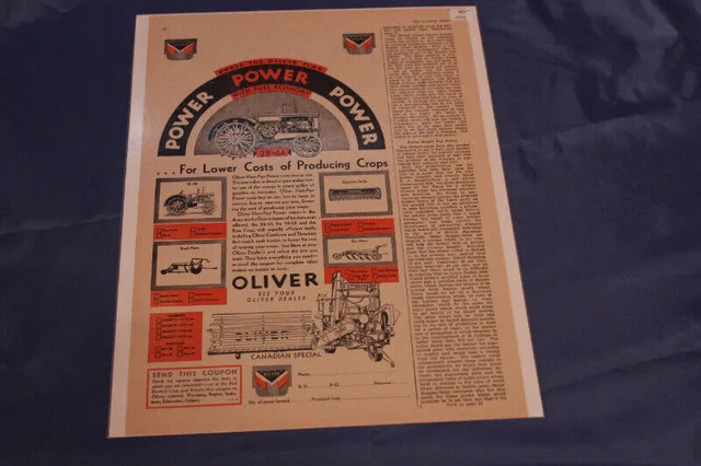 1931 Oliver Tractor 18-28, 28-44 Original Ad thumbnail