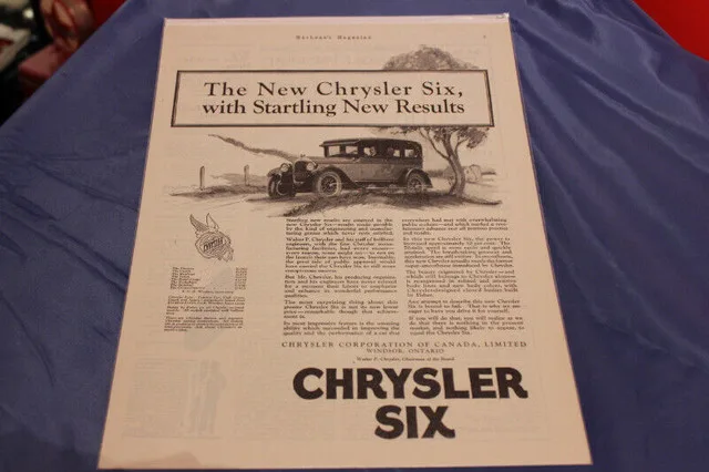 1925 Chrysler Six Original Ad 2 Pages image indicator(2)