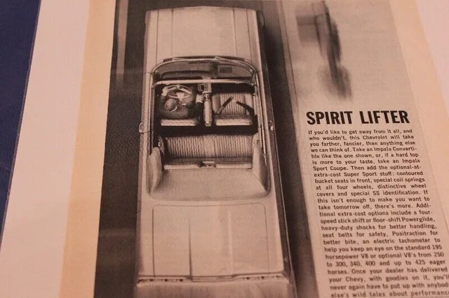 1963 Chevrolet Impala Super Sport Convertible Original Ad image indicator(2)