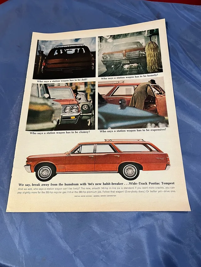 1964 Pontiac Tempest Station Wagon Original AD thumbnail
