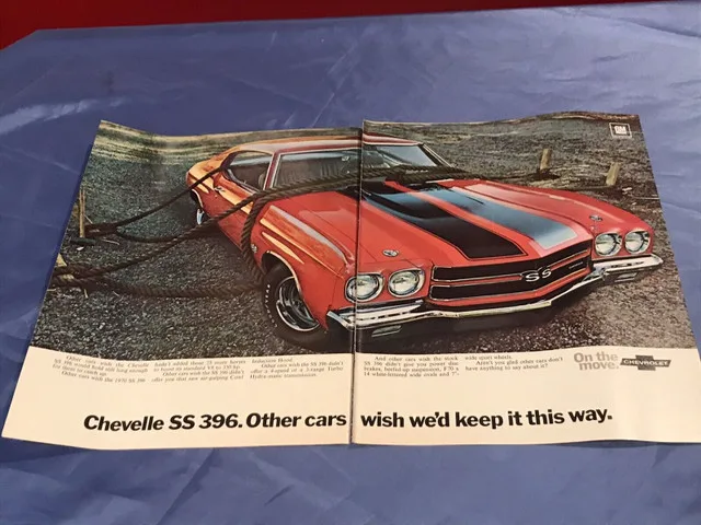 1970 Chevrolet Chevelle SS 396 2 Page Original Ad thumbnail