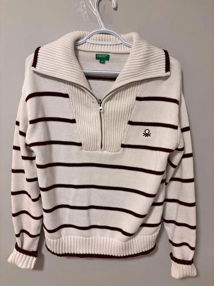 Striped knitted sweater thumbnail