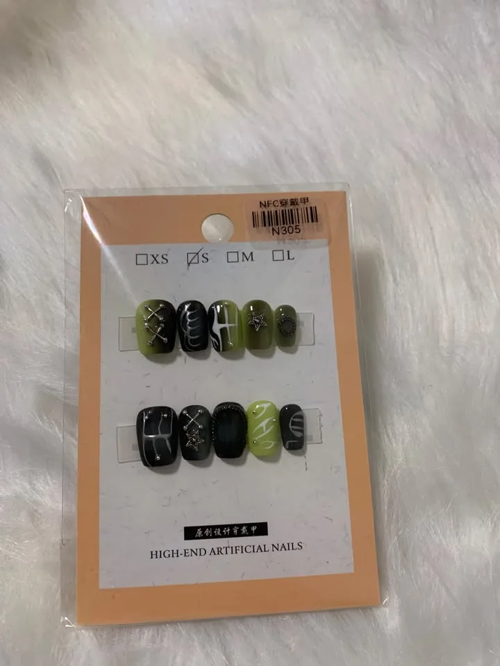 Press on nails Korean style Pink Y2K image indicator(3)