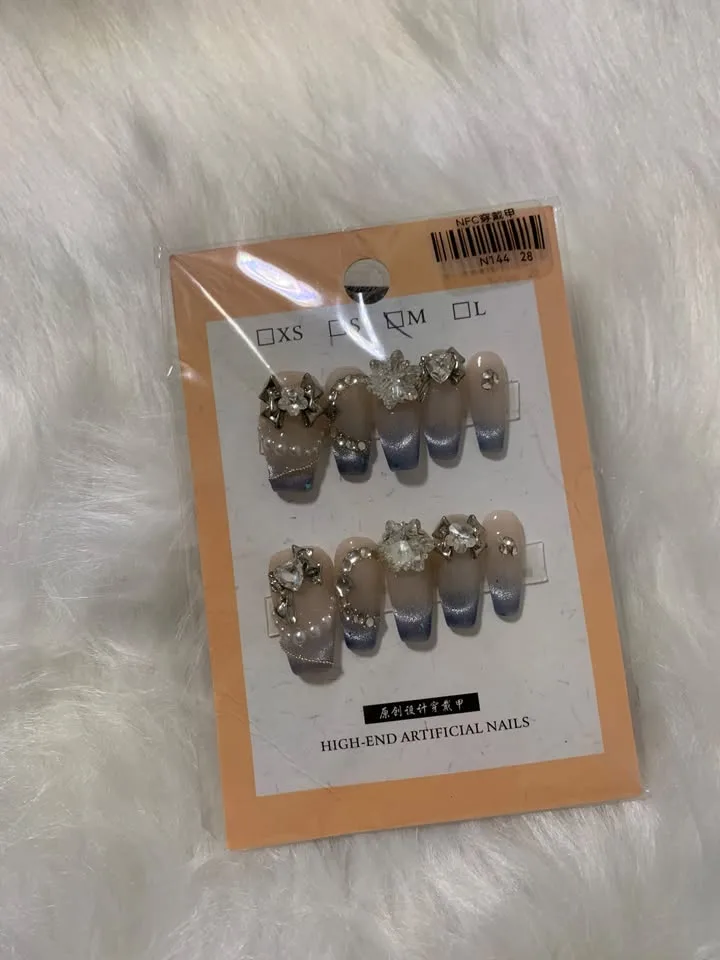 Press on nails Korean style Pink Y2K image indicator(6)