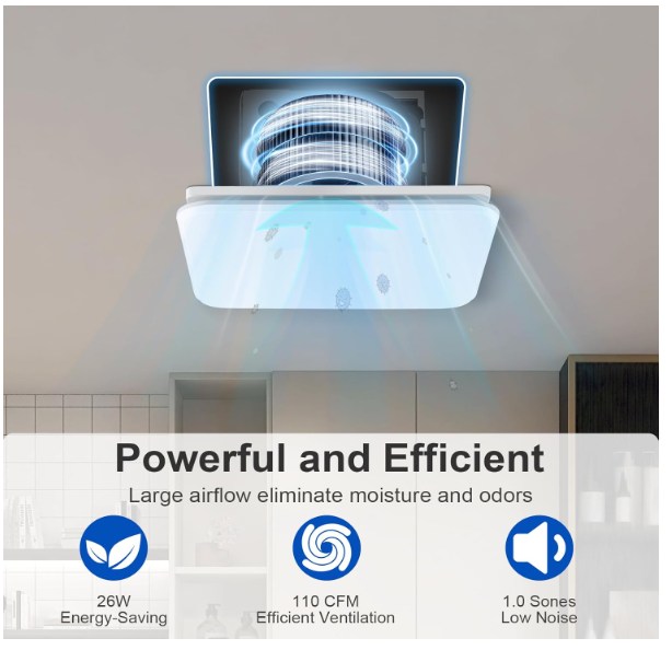 Bathroom exhaust fan Zomagas 110CFM - photo 4