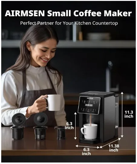 Airmsen grind & brew 3in1 coffee maker image indicator(5)