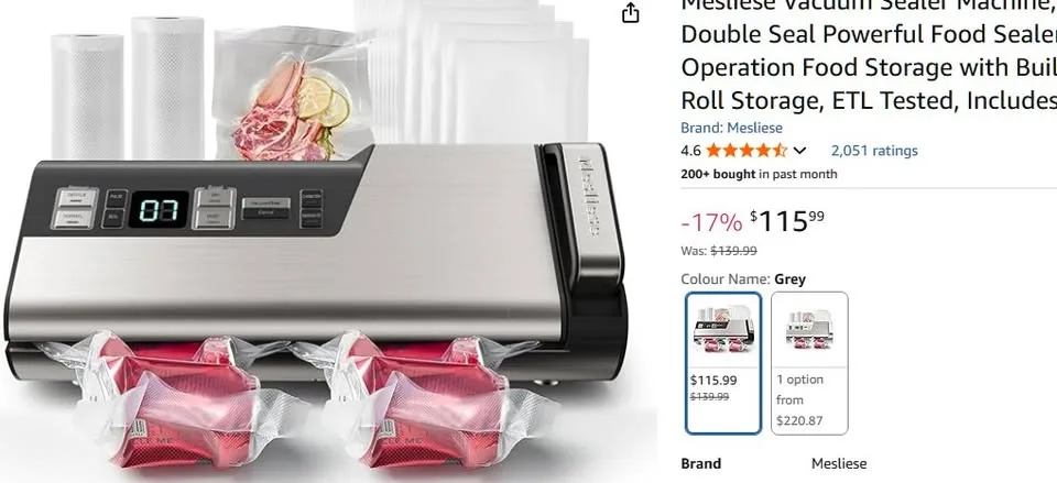 Mesliese vacuum sealer machine thumbnail