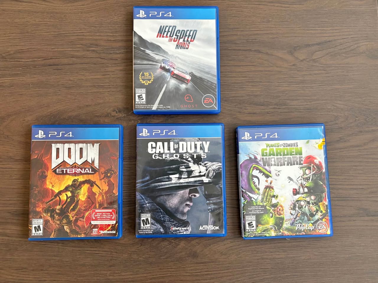 Doom Eternal Need for Speed Rivals Call of Duty Ghosts Plants vs