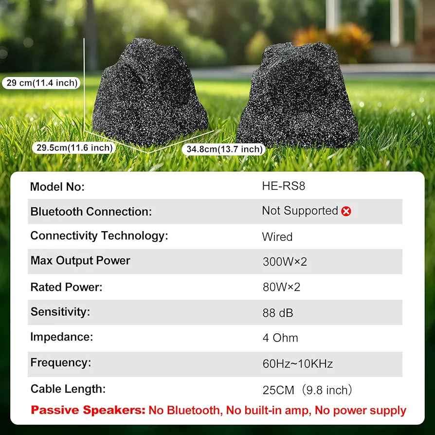 Herdio 8" Outdoor Rock Speakers - photo 2