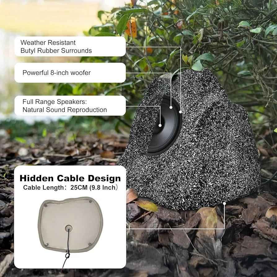 Herdio 8" Outdoor Rock Speakers - photo 3