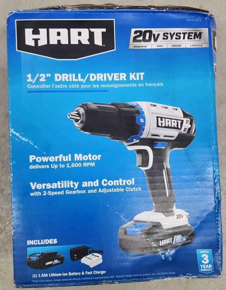 HART 20-Volt Cordless 1/2-inch Drill/Driver Kit image indicator(6)