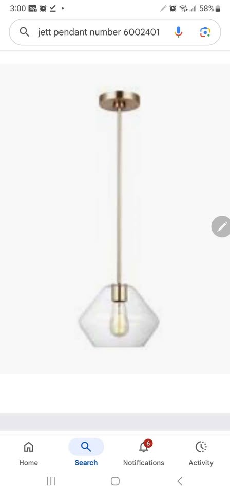 Jett 1-Light Satin Brass Shaded Pendant Light - photo 3