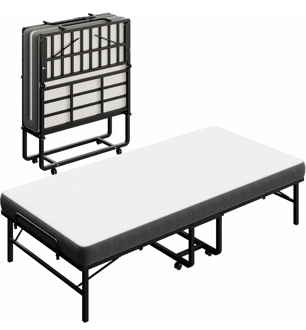 LKIMIO Folding Bed, 80" x 39" Portable Roll Away Bed - photo 4