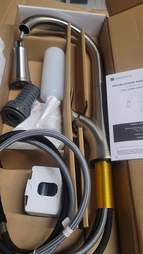 Glacier bay 33 in double bowl dual mount all in one kitchen sink image indicator(7)